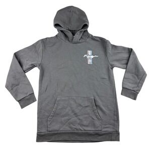 Ford Mustang Hoodie Sweatshirt Boys 2X(16/18) Gray Car Graphic Logo‎ Hooded